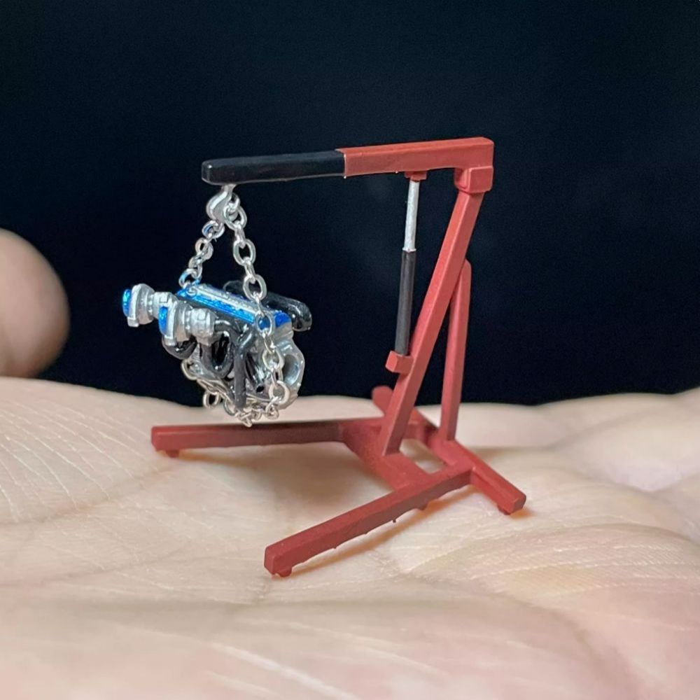 Model Kit Zombie - Custom Modification 1/64 Engine Crane Garage