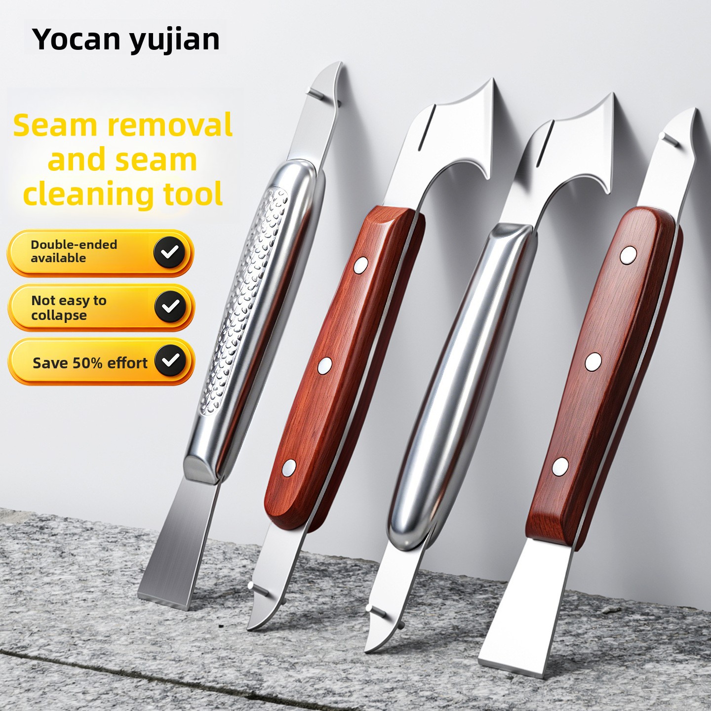 Seam Scraper Tool - Dual-Head Caulk Removal Tool for Tile