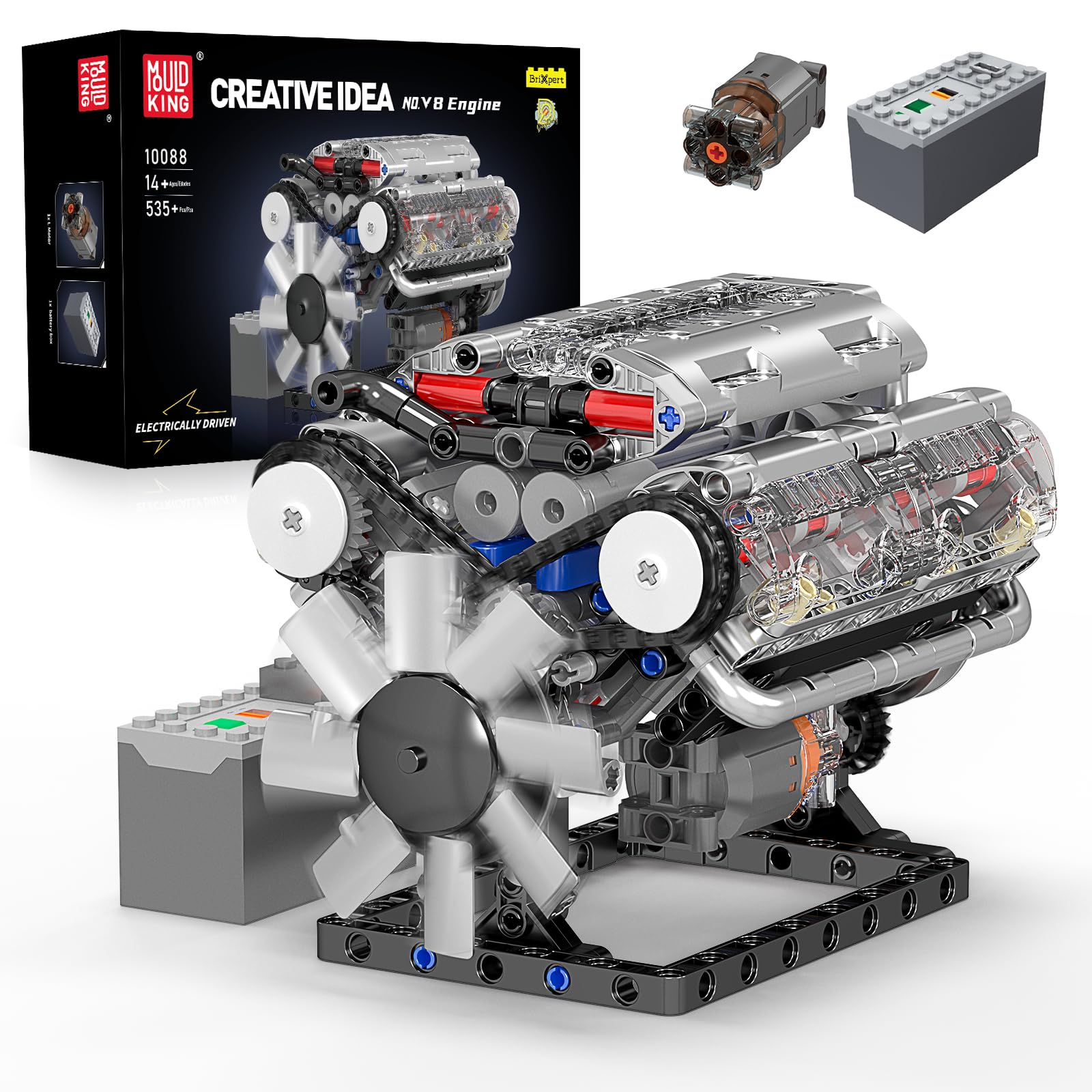 Mould King 10088 V8 Engine Bui - Model Kit V8 ulasan dan harga