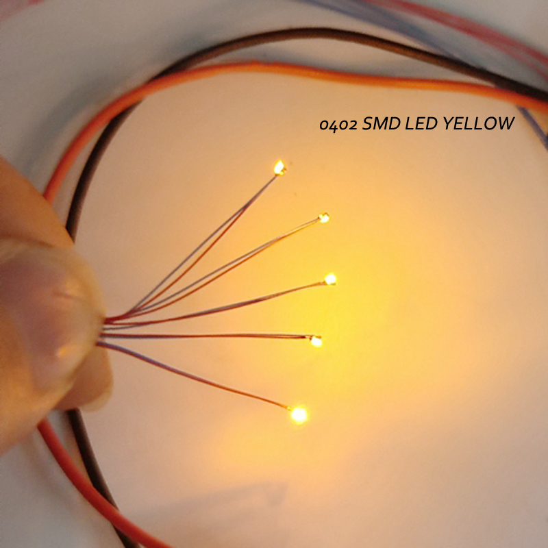 Pre-wired 3V #0402 SMD LED Yel - Model Kit Gundam ulasan dan harga